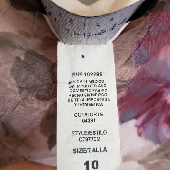 Vintage 90's Y2K Connected Floral Flowy Midi Dress 10 Romantic Whimsigoth Fairy - Picture 11 of 12